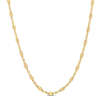 AMOUR AMOUR BEADED CHAIN NECKLACE IN YELLOW PLATED STERLING SILVER