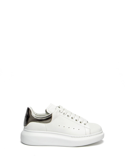 Alexander Mcqueen Oversize Leather Sneakers In White