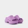 Balenciaga Purple Crocs Edition Pool Slides In Purple