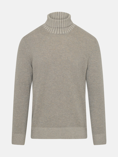 Gran Sasso Beige Cashmere Turtleneck Sweater
