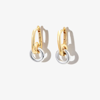 Otiumberg Gold Vermeil Loop Drop Hoop Earrings In Gold