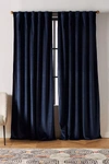 Anthropologie Velvet Louise Curtain By  In Blue Size 50x84