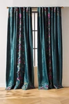 Anthropologie Fiori Curtain By  In Blue Size 50x63