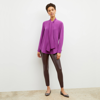 M.m.lafleur The Harrington Legging - Vegan Stretch Leather In Brown