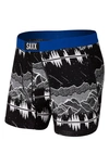 Saxx Vibe Super Soft Slim Fit Boxer Briefs In Black Glacier Skies