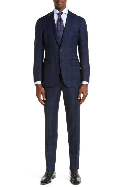 Canali Men's Heathered Wool Two-piece Suit In Blue