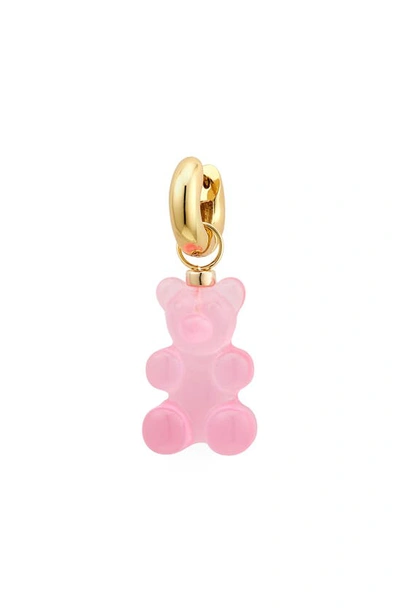 Eliou Jujuba Single Gummy Bear Huggie Hoop Earring In Pink