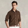 Ralph Lauren Classic Fit Corduroy Shirt In Chocolate Mousse