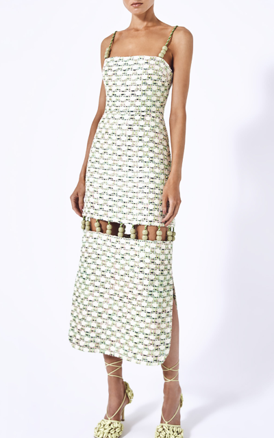 alexis beaded dress Niccola Dress in Beaded Macrame