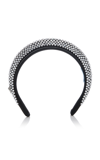 PRADA CRYSTAL-EMBELLISHED SATIN MAXI HEADBAND