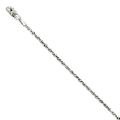 Pre-owned Superdealsforeverything Real 14kt White Gold 1.6mm Singapore Chain Anklet; 9 Inch; Lobster Clasp