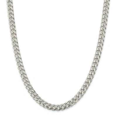 Pre-owned Accessories & Jewelry Sterling Silver Solid 8.5mm Domed Curb Link Chain W/ Lobster Clasp 20" - 26"