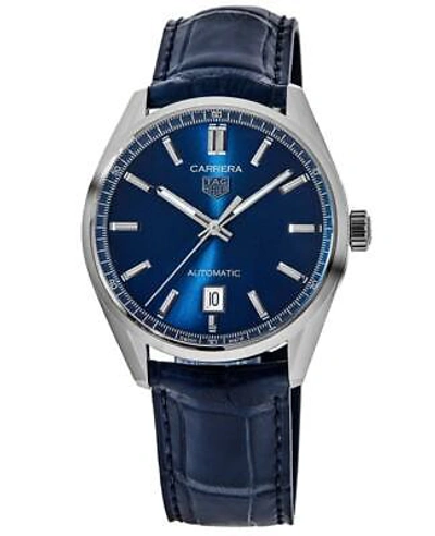Pre-owned Tag Heuer Carrera Calibre 5 39mm Automatic Blue Men's Watch Wbn2112.fc6504