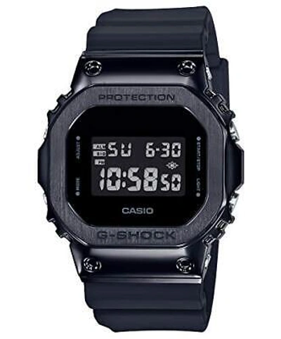 Pre-owned Casio G-shock Gm-5600-1jf Metal Covered Men's Watch All Black Genuine