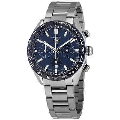 Pre-owned Tag Heuer Carrera Chronograph Automatic Blue Dial Men's Watch Cbn2a1a.ba0643