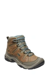 Keen Circadia Mid Waterproof Hiking Shoe In Coconut/ Atlantic