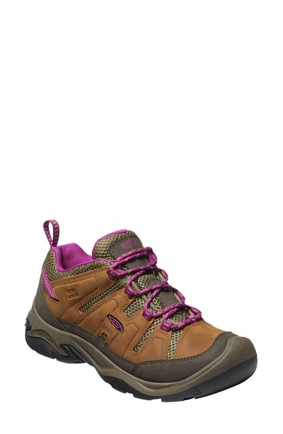 Keen Circadia Vent Waterproof Hiking Shoe In Syrup/ Boysenberry