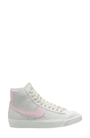 Nike Kids' Blazer Mid '77 Vintage Sneaker In White/ Pink/ Coconut Milk