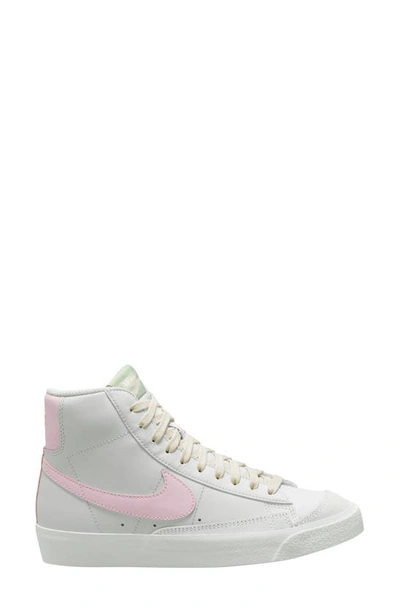 Nike Kids' Blazer Mid '77 Vintage Sneaker In White/ Pink/ Coconut Milk