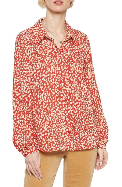 Nydj Modern Blouse In Red