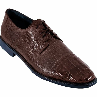 Pre-owned Los Altos Boots Los Altos Brown Genuine Caiman Crocodile With Lizard Dress Shoes Oxford Ee