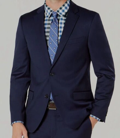 Pre-owned Tommy Hilfiger $275  Mens Blue 2-button Modern-fit Coat Suit Jacket Size 42l