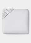 Sferra Fiona California King Fitted Bottom Sheet, 72" X 84" X 17" In Lunar