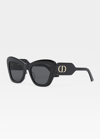 DIOR LOGO ACETATE BUTTERFLY SUNGLASSES