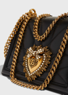 Dolce & Gabbana Medium Devotion Quilted Leather Crossbody Bag In Light Pink