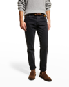 Brunello Cucinelli Men's Non-stretch Denim Jeans In C1483 Dark Grey