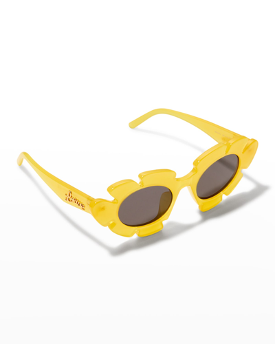 Loewe Paulas Ibiza 47mm Flower Sunglasses In 93a Shiny Light