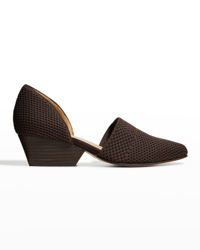 Eileen Fisher Hallo Knit D'orsay Pumps In Chocolate
