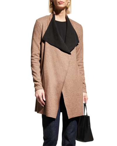 Nic + Zoe Lounge Around Open-front Jacket In Brown