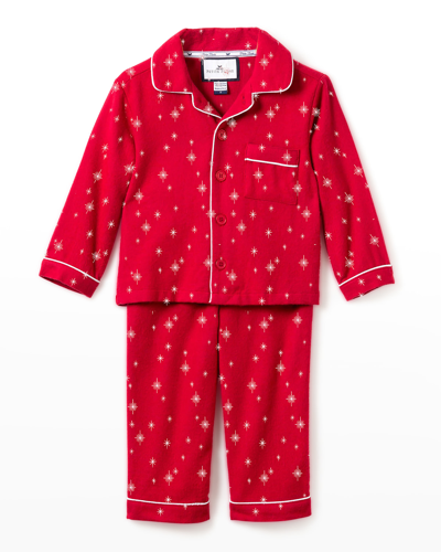 Petite Plume Unisex Starry Night Pajama Set - Baby, Little Kid, Big Kid In Red