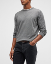 Brunello Cucinelli Men's Cashmere Crewneck Sweater In Cg217 Med Grey