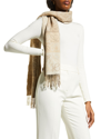 Loewe Anagram Logo Cashmere-blend Scarf In Beige