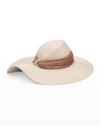 Eugenia Kim Catherine Chiffon-trimmed Wool-felt Hat In Alabaster