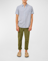 Rails Fairfax Relaxed Fit Short Sleeve Button-up Shirt In Blue Melange