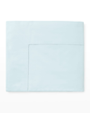 Sferra Full/queen Percale Flat Sheet In Aquamarine