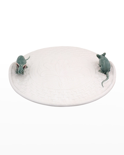 Bordallo Pinheiro Lily Cheese Tray With Mouse