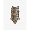 Ganni Leopard-print Swimsuit In Leopard