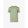 Ralph Lauren Purple Label Lisle Brand-embroidered Cotton-jersey T-shirt In Sea Spray