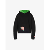 Kenzo Embroidered-motif Cotton Hoodie In Black