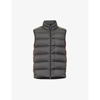 Moncler Amak Brand-print Relaxed-fit Shell-down Gilet In Charcaol