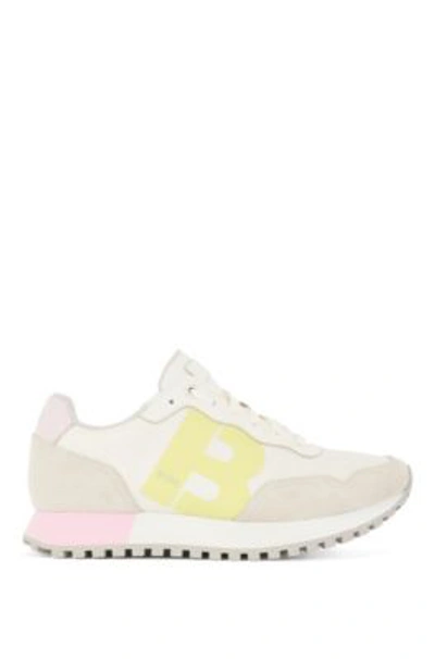 Hugo Boss Hybrid Trainers With Large 'b' Detail- White Women's Sneakers Size 10