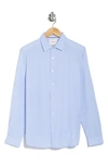 C-lab Nyc Motif 4-way Stretch Long Sleeve Shirt In 40 Blue