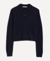 Acne Studios Alpaca-blend Polo-sweater In Dark Navy