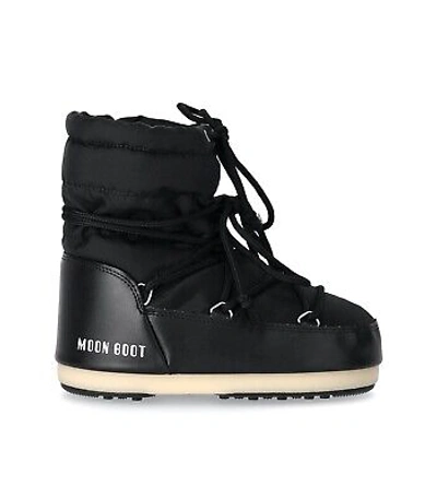 Pre-owned Moon Boot Light Low Icon Evolution Black Snow Boot