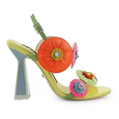 Pre-owned Kat Maconie Corran Hourglass Multicolor Heeled Sandal