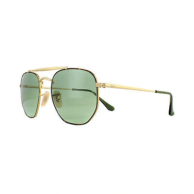 Pre-owned Ray Ban Ray-ban Sunglasses Marshal 3648 91034m Tortoise Gold Green Gradient